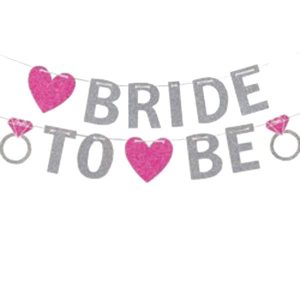 Διακοσμητικό μπάνερ με γκλίτερ Bride to be 3,65μ