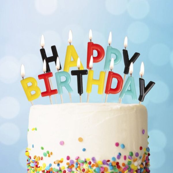 Πολύχρωμα κεράκια Happy Birthday