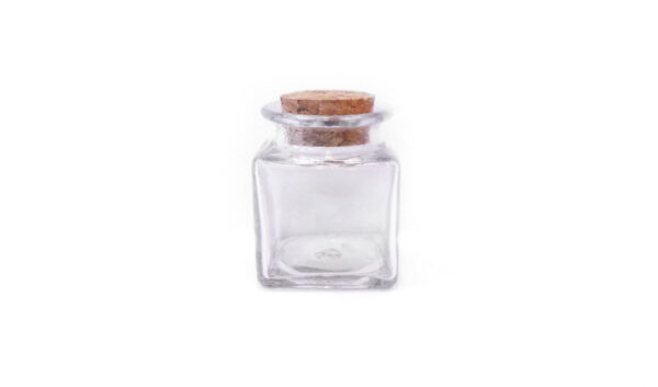 ΜΠΟΥΚΑΛΑΚΙ ΤΕΤΡΑΓΩΝΟ ΚΟΝΤΟ 50ml ΜΕ ΦΕΛΛΟ 5.1x4cm 0503114