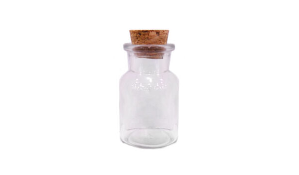 ΜΠΟΥΚΑΛΑΚΙ ΣΤΡΟΓΓΥΛΟ 30ml ΜΕ ΦΕΛΛΟ 6.6x3.8cm 0503115