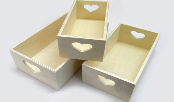 ΞΥΛΙΝΑ ΚΑΦΑΣΙΑ ΚΑΡΔΙΑ ΣΕΤ3 20.5x12x6.5cm 18x10x6cm 16x8x5.5cm 0519278