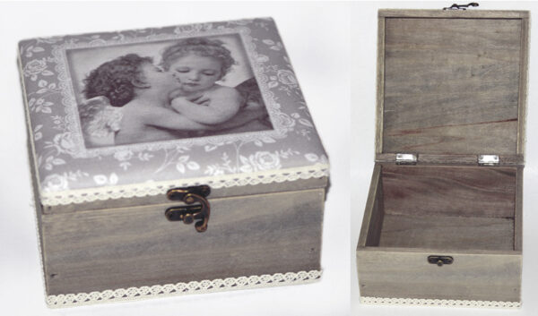 ΞΥΛΙΝΟ ΚΟΥΤΙ ΒΑΜΒΑΚΕΡΟ ΑΓΓΕΛΟΣ 18x10cm 17-2050 0621141