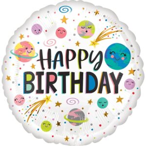 18″ Μπαλόνι Πλανήτες Happy Birthday