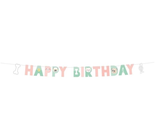 Γιρλάντα "Happy Birthday" Hello Pets