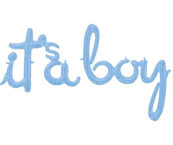 Μπαλόνι παστέλ μπλε 'Its a boy' (2 τεμ)