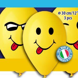 12″ Μπαλόνια Smiley Faces (3 τεμ)
