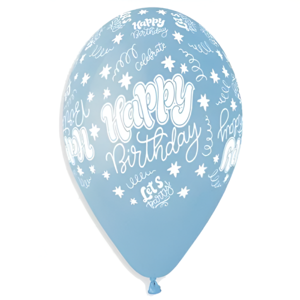 13" Μπαλόνι "Happy Birthday" Baby Blue