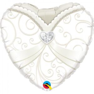18″ Μπαλόνι καρδιά Wedding Gown