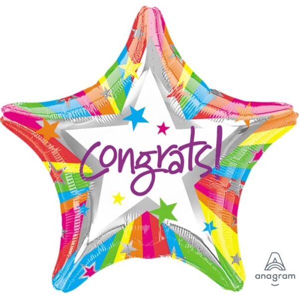 18" Μπαλόνι αποφοίτησης αστέρι Congrats