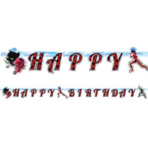 Γιρλάντα Happy Birthday Ladybug 2m