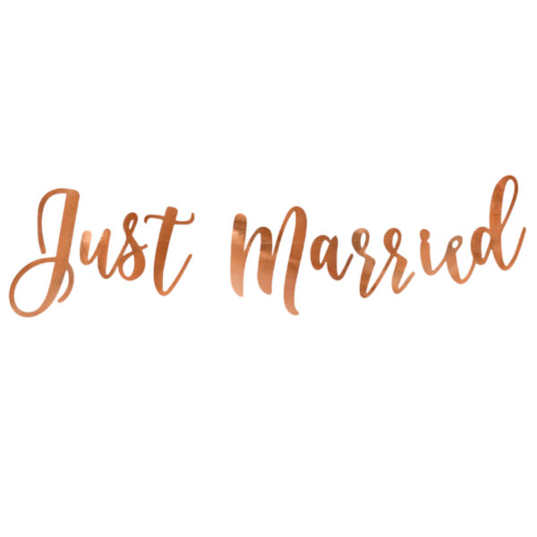 Γιρλάντα Just Married, rose gold, 20x77cm