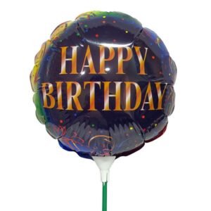 10″ Mini Shape Μπαλόνι Happy Birthday μπλε