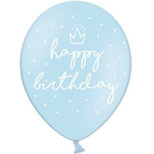 Σετ Μπαλόνια Happy Birthday γαλάζιο (6 τεμ)