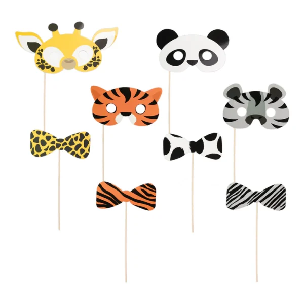 PhotoBooth Props Ζώα της Ζούγκλας (8 τεμ)