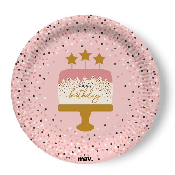 Πιάτα φαγητού Rose Confetti (8 τεμ)