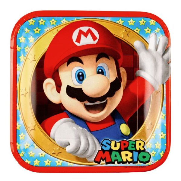 Πιάτα φαγητού Super Mario (8 τεμ)