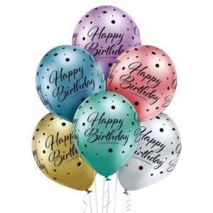 Σετ Chrome Μπαλόνια Happy Birthday (6 τεμ)