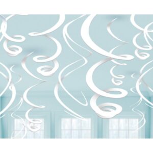 Swirl Διακοσμητικά Oροφής Άσπρα (12 τεμ)