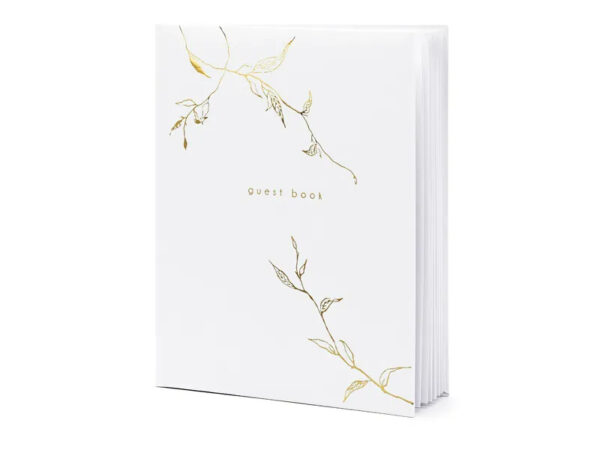 Βιβλίο Ευχών Guest Book χρυσά φύλλα