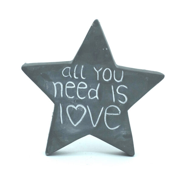 Πέτρινο αστέρι σκαλιστό “ALL YOU NEED IS LOVE” vf0/14